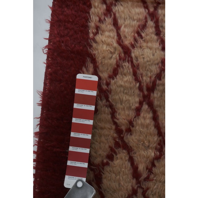 Vintage Organic Woon Brown Angora Mohair Tulu Rug Runner For Sale - Image 11 of 12