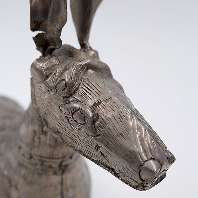 Antique Betel Box in Silver-Plated Metal, 1900s For Sale - Image 7 of 12