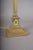 Metal Brass Corinthian Column Table Lamp with Pleated Shade, 1930s For Sale - Image 7 of 13