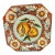 Late 20th Century Italian Majolica Hand Painted Floral Pomegranate Platter Wall Hanging #2 For Sale