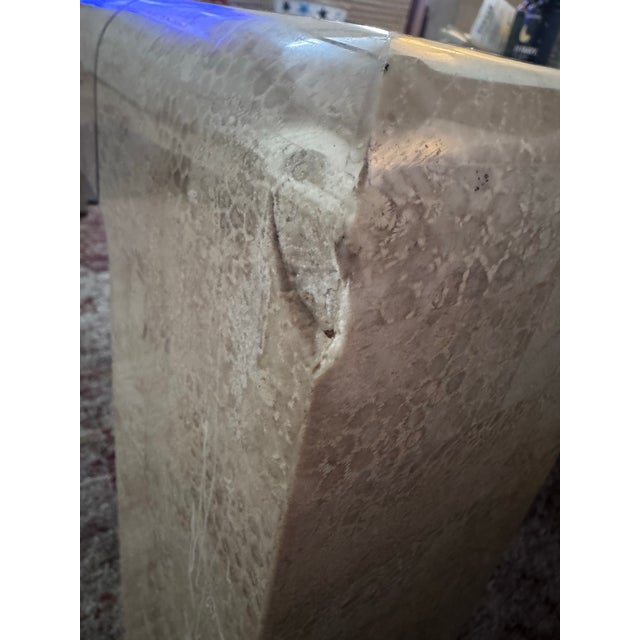 Tessellated Stone Square Coffee Table With Pink Marble Inlay in the Style of Maitland-Smith For Sale - Image 11 of 12