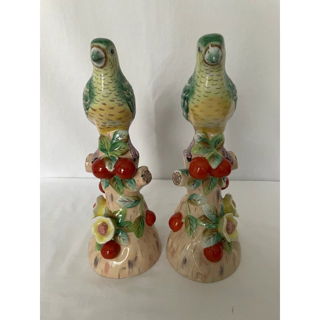 Traditional Vintage Parrot Statues, a Pair For Sale - Image 3 of 6