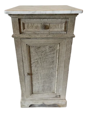 1900s Century French Bleached Oak Nightstand
