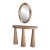 Alinda Half Moon Console Table with Free Form Mirror For Sale