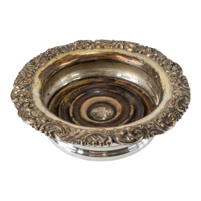 Late 19th Century English Sheffield Silver Plate Wine Coaster For Sale