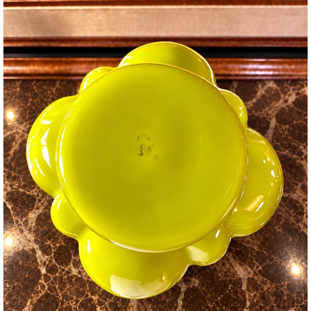 1890s Mount Washington Gilded Chartreuse Art Glass Vase For Sale - Image 9 of 14