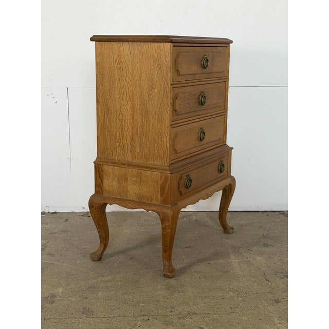 Mid-Century Modern Danish Quartersawn Oak Chest of Drawers by Henning Kjærnulf, 1960s For Sale - Image 3 of 9