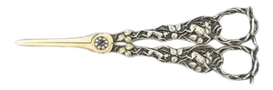 English Sterling Silver and Vermeil Grape Shears, Francis Higgins, London, 1866-1867