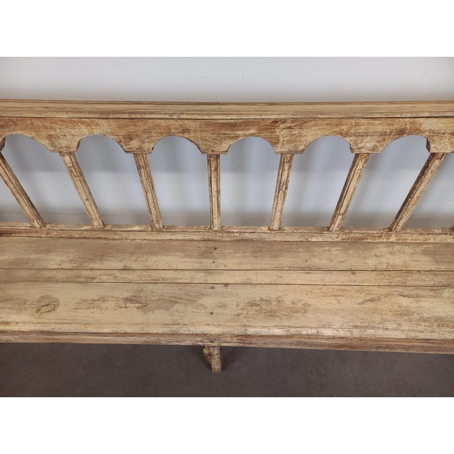 Patinated Church Bench in Fir For Sale - Image 5 of 18