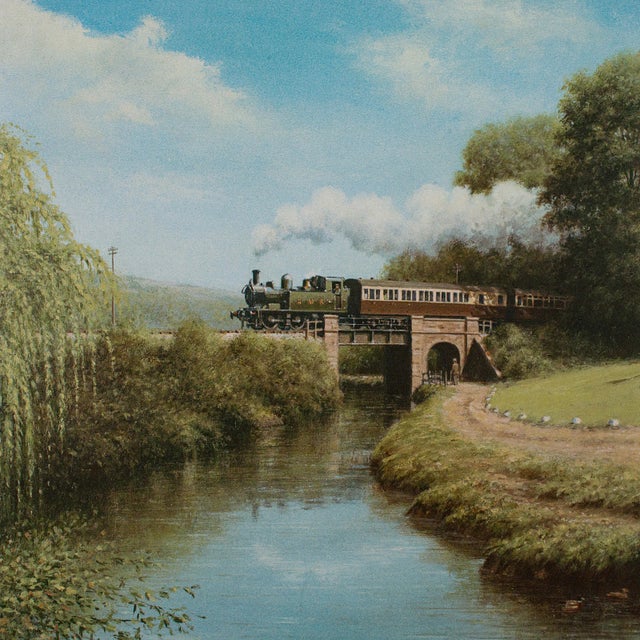 Late 20th Century 1990's Vintage Railway Print For Sale - Image 5 of 11