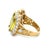 Contemporary Lovely Yellow Sapphire & Diamond 18k Yellow Gold Cocktail Ring For Sale - Image 3 of 6