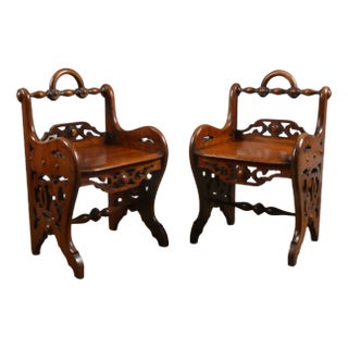 Set of Early Victorian Mahogany Hall Chairs in the Style of Richard Bridgens For Sale