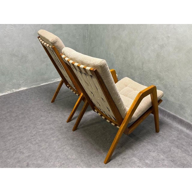 Brown Set of Lounge Chairs by Jan Vaněk, 1940s For Sale - Image 8 of 18