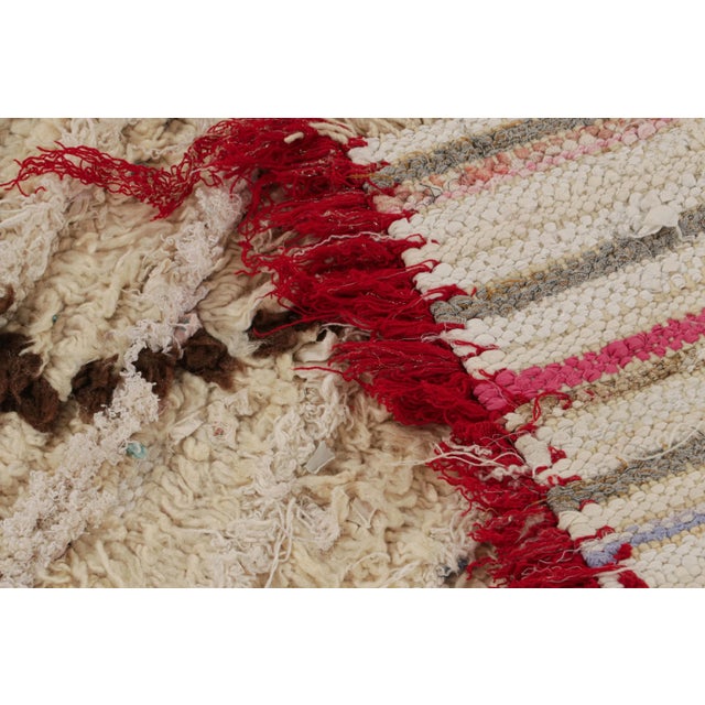 Textile 1950s Azilal Moroccan Rug in Beige With Red-Brown Patterns by Rug & Kilim For Sale - Image 7 of 7