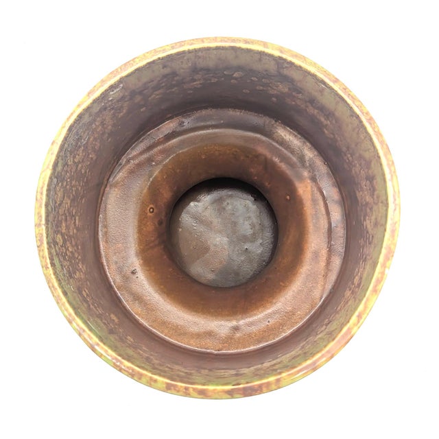 Cinnamon Mid 20th Century Haeger Potteries Lava Drip Glazed Footed Planter For Sale - Image 8 of 10