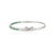Emerald Gemstone Solid Silver Bangle for Birthday Giftings For Sale - Image 6 of 11