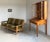 Wood Scalloped Carved Turned Danish Oak Henning Kjærnulf Style Sofa Couch Olive Wool For Sale - Image 7 of 16