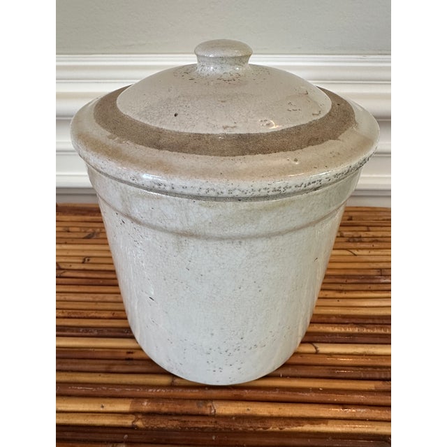 Antique Lidded Stoneware Crock, Circa 1910 For Sale - Image 11 of 11