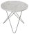 White Carrara Marble and Steel Mini O Table by OxDenmarq For Sale