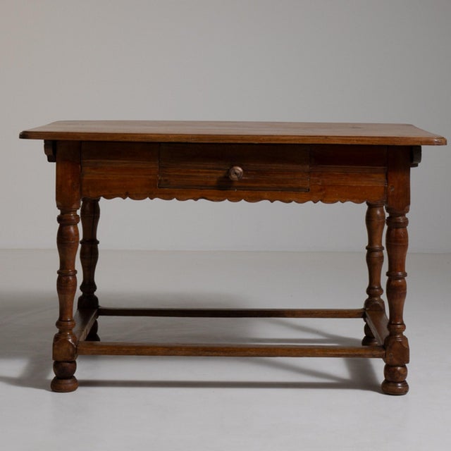 Eclectic Side Table with Single Drawer in Original Patina, Antique, France, Circa 1800 For Sale