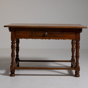 Eclectic Side Table with Single Drawer in Original Patina, Antique, France, Circa 1800