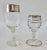 Silver Vintage MCM Dorothy Thorpe & Italian Silver Tiered and Rimmed Glass Cordials (Asst..)- 7 Pieces For Sale - Image 8 of 10