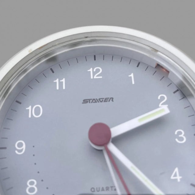 Plastic Staiger White Electric Alarm Clock, Germany, 1980s For Sale - Image 7 of 12