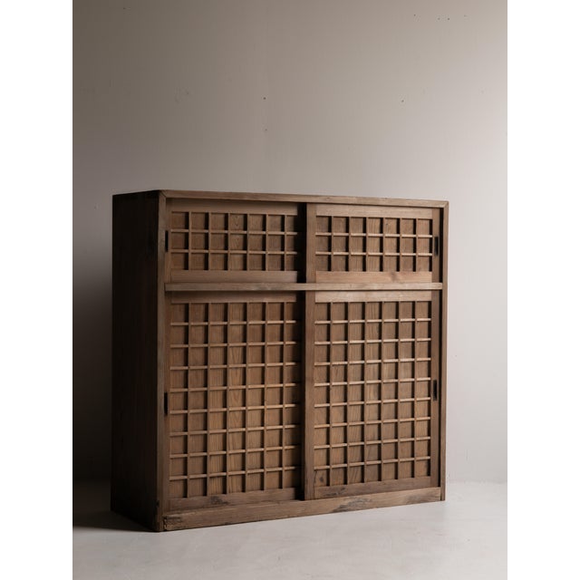 Japanese Modern Cabinet 1920-1940s / Tansu Wabi-Sabi For Sale - Image 14 of 18