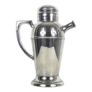 Vintage Benedict Silver Co. Art Deco Silver Plated Cocktail Shaker With Handle and Spout