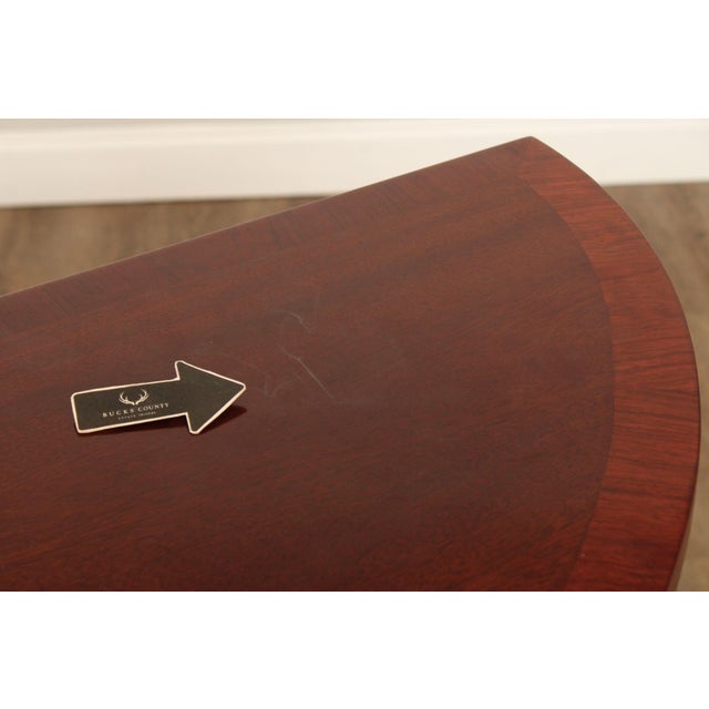 Hepplewhite Style Banded Mahogany Demilune Sideboard For Sale - Image 17 of 18