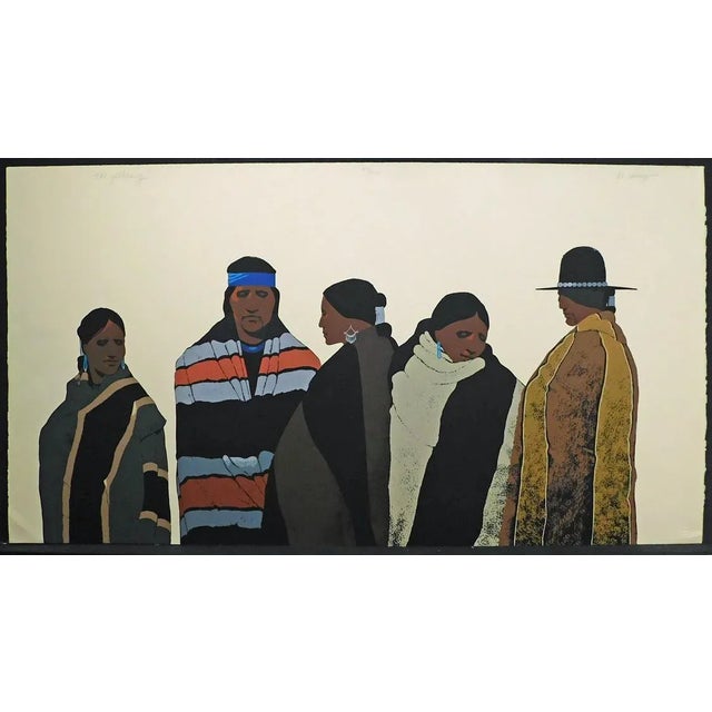 Impressionist 1980s Louis De Mayo "The Gathering" Hand Signed Limited Edition Serigraph For Sale - Image 3 of 8