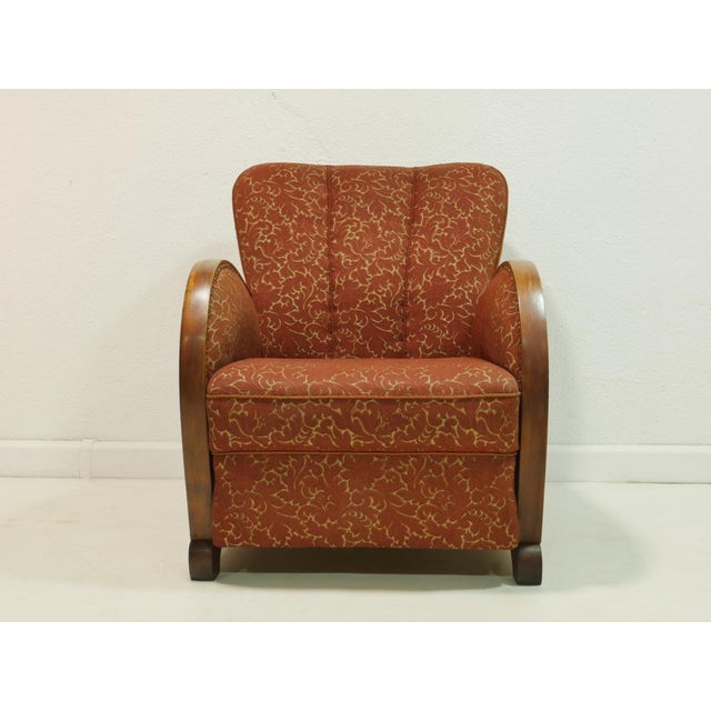 Mid-Century Art Deco Club Chair, Germany, 1950s For Sale - Image 4 of 15
