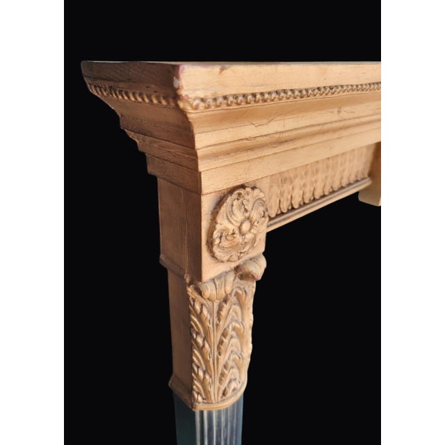 Hollywood Regency Vintage Neoclassical John-Richard Ebonized & Gold Leaf Architectural Elegant Wall Mirror- 3 Available For Sale - Image 3 of 13