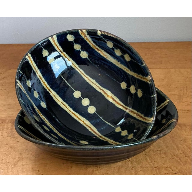 Vintage Original Studio Pottery Bowl - Set of 2 For Sale - Image 12 of 12