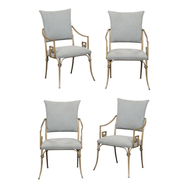 Set of 4 French Vintage Dining Chairs For Sale