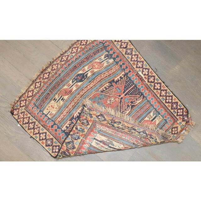 19th Century Tribal Antique Zabihi Collection Persian Soumac - 1'8" x 1'10" For Sale In New York - Image 6 of 6