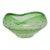 Vintage MCM Kreiss Art Glass Green Controlled Bubble Molded Bowl Dish For Sale