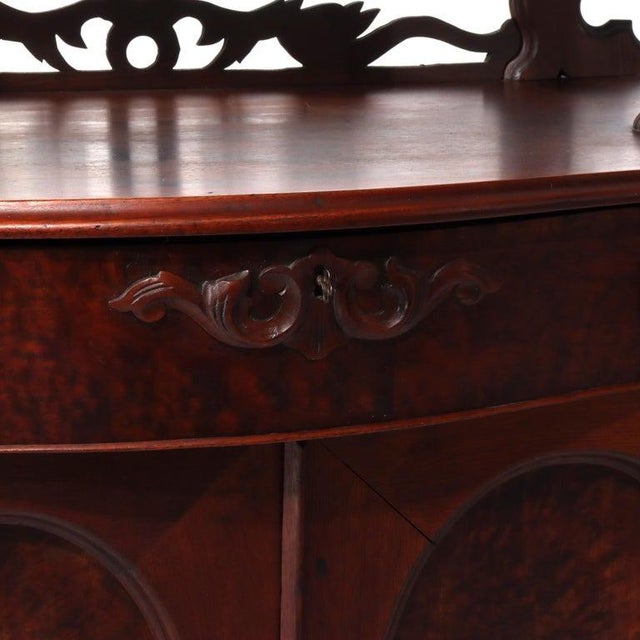 Wood Antique Victorian Walnut & Burl Etagere Server C1880 For Sale - Image 7 of 18