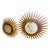 Large Spanish Sunburst Flush Mount in Gilt Metal, 1950, Set of 2 For Sale - Image 6 of 6