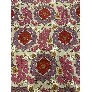 Manuel Canovas "Caravane" Crewel Embroidered Suzani Fabric - 4 Yards For Sale