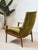 Mid 20th Century Mid 20th Century Styled After Solid Teak Westnofa Norway Olive Green Mohair Lounge Chair For Sale - Image 5 of 9