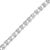 Contemporary .925 Sterling Silver Diamond Miracle-Set Double Swoosh Milgrain Style Tennis Bracelet (1/2 cttw, I-J Color, I3 Clarity) - Size 7.75" For Sale - Image 3 of 6