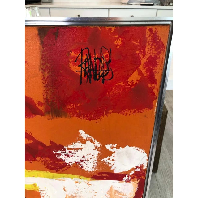 1970s Large Abstract Oil on Canvas by Lee Reynolds Burr for Vanguard Studios For Sale In New York - Image 6 of 11
