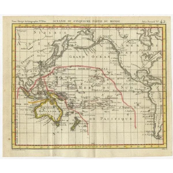 Antique Map of Oceania, 1816 For Sale - Image 3 of 5