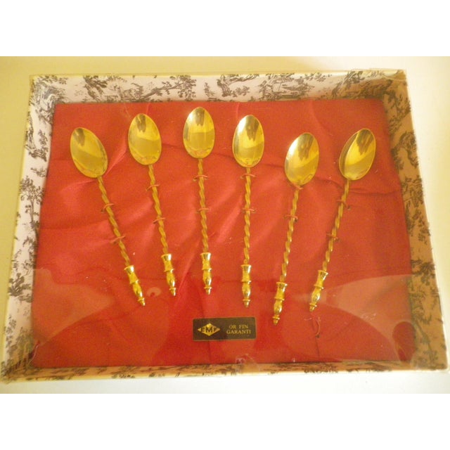 Rotating Cheese Board Set, Cake Serving Platter, and Teaspoons, Set of 8 For Sale - Image 12 of 18