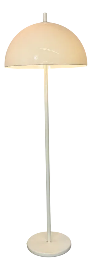 Vintage Space Age Modernist White Mushroom Shape Floor Lamp from Dijkstra Lampen, 1970s