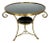Early 20th Century French Gilt Two Tier Bronze Gueridon Table with Black Marble Top For Sale