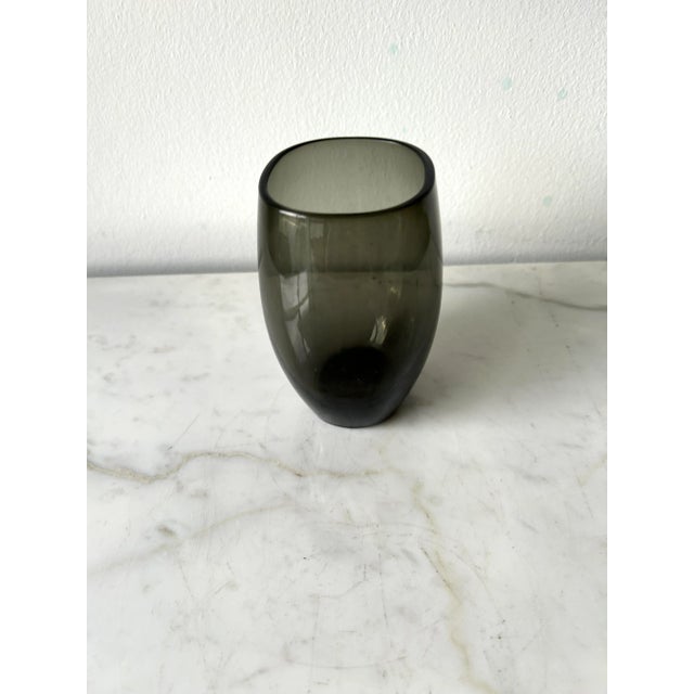 Mid Century Smoke Glass Vase Chairish
