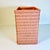 Mid-Century Boho Chic Coastal Peach Colored Wicker Wastebasket For Sale - Image 11 of 13