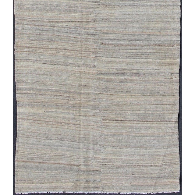 Keivan Woven Arts Modern Gallery Runner Kilim in Wool With Geometric Design For Sale - Image 10 of 12